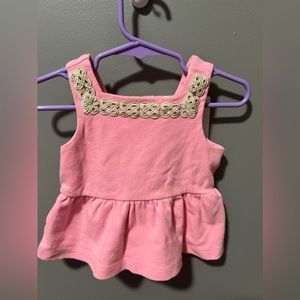 Janie & Jack Rio Glow Peplum Top Beautiful gold braided accent lining